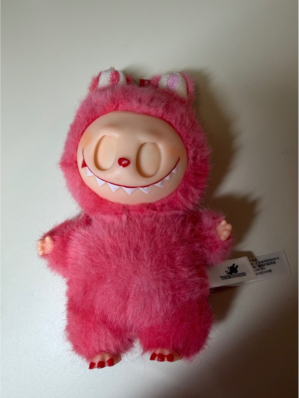 Pop Mart The Monsters Pink Furry Monster Plush Doll